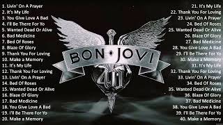 Bon Jovi Greatest Hits Playlist Full Album  Best Rock Rock Songs Collection Of All Time [upl. by Munmro383]