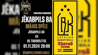 Tiešraide Latvijas basketbola Užavas kauss quotJēkabpils BAquot  quotBS Tukums TSSquot [upl. by Nnylyoj]