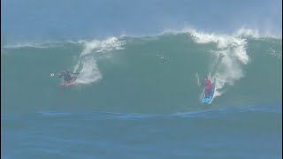 Waveski surfing in solid waves with big guns [upl. by Aseneg]