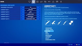 New Fortnite Preferred Slot Settings in Chapter 2 Season 7  How to set Preferred slots in Fortnite [upl. by Asilla211]