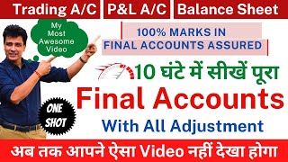 Final Accounts with Adjustments  Full Course  Trading AC Profit and Loss Ac amp Balance Sheet [upl. by Aicert205]