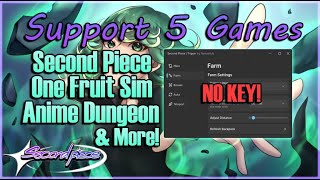 OP Second Piece Script Hack  Auto Farm NO KEY Support 5 Games Pastebin [upl. by Lefton]