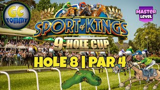 Master QR Hole 8  Par 4 EAGLE  Sport of Kings 9hole cup Golf Clash Guide [upl. by Atsylak]