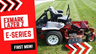 Exmark Lazer Z E Series 52 Inch Mowing Grass For the First Time With It Best Lawn Mower Of 2022 [upl. by Lynnell]