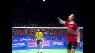 Badminton  Peter Gade Backhand Smash [upl. by Shanney]