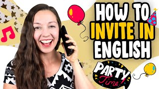 How to INVITE in English Daily life English lesson [upl. by Mella]