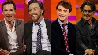 The Graham Norton Show S18E09  Johnny Depp Benedict Cumberbatch James McAvoy Daniel Radcliffe [upl. by Shiekh597]