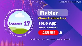 Flutter  Clean Architecture  ToDo Controller [upl. by Heringer]