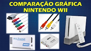 COMPARAÇÃO GRÁFICA NINTENDO WII  COMPONENTE vs AV vs Wii2HDMI vs AV2HDMI [upl. by Gawlas]