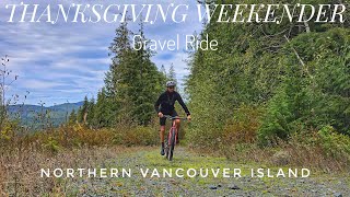 THANKSGIVING WEEKEND GRAVEL RIDE  Vancouver Island North  Kona Unit X [upl. by Harihat]