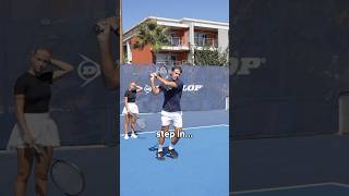 Moving forward means more control  2 keys for the twohanded backhand tennis tennistip [upl. by Dominique246]