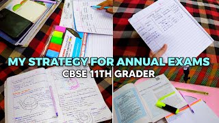 My Strategy For Annual Exams 🤫  Cbse 11th grader study vlog 🎀  vlogibuzz [upl. by Eirahcaz]