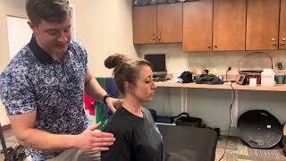 Trigger point therapy to the trapezius [upl. by Valorie586]