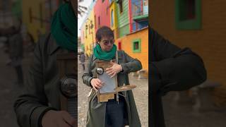 Washboarding in Caminito La Boca 🎨🚢🎶🇦🇷washboard solo caminito laboca argentina [upl. by Auqined]