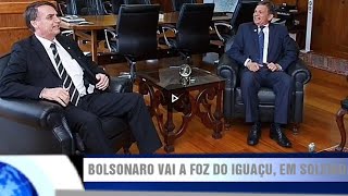 Bolsonaro em Foz do Iguaçu na posse do general Luna e Silva na presidência da Itaipu em Foz [upl. by Ayanad]