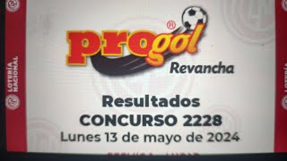 resultados Progol 2228 lista de premios [upl. by Erdna214]