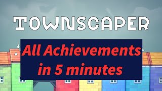 Townscaper all Achievements Walkthrough [upl. by Clauddetta319]