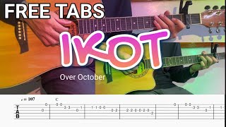 FREE TABS  IKOT by Over October Fingerstyle guitar [upl. by Ihcehcu543]