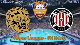 Florbols zēni U11 Rīgas Lauvas  FK Kurši Rīgā 23112024 [upl. by Prebo44]