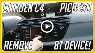 How to Add or Delete a Smartphone with Bluetooth on Citroen C4 Picasso [upl. by Garald]