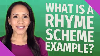 What is a rhyme scheme example [upl. by Liuka]