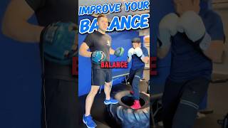 Struggling with balance while punching Try this drill boxingtraining [upl. by Eillod829]