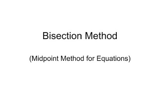 Bisection method to find root of an equation Numerical methods [upl. by Nnairet129]