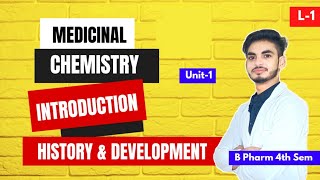 L1। U1। Introduction to Medicinal chemistry।History and development of medicinal chemistry।4th sem [upl. by Hausmann792]