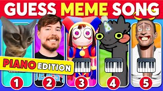 GUESS MEME SONG  🎹🎵 The Amazing Digital Circus Chipi Chapa Cat Toothless Dance  Piano Edition [upl. by Alaric96]