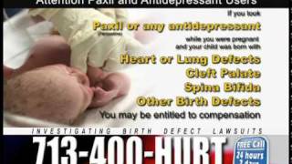 Paxil Birth Defects Lawyers for Baby Heart Problems and Spina Bifida [upl. by Akinak]