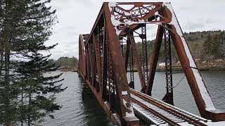 Sheepscot River RR Trestle Wiscasset Maine [upl. by Einahpets]