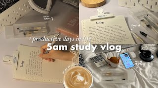 5am study vlog🥯☁️ studying surviving on coffee café hoping and more ftScrintal [upl. by Smukler]