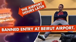 BANNED from Lebanon moments before IDF nearly bombs airport [upl. by Nnave886]