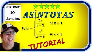 ASÍNTOTAS ejercicios resueltos de funciones definidas a trozos [upl. by Akinit]