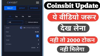 Coinsbit Exchange 2000 CIN Token Airdrops Latest Update Must Watch Now [upl. by Jedd]