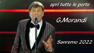 SANREMO 2022 Gianni Morandi  Apri tutte le porte  testo sincronizzato  Video SANTI PANICHI [upl. by Laise227]