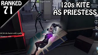 Best Priestess Kiting Place 120s Kite  Rank Match 71 Identity V [upl. by Ahsaeym748]