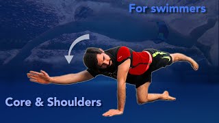 Dryland Swimming Workout  Core strength and shoulder stability [upl. by Eelatsyrc]