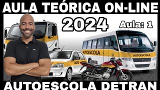 AULA TEÓRICA ONLINE DETRAN 2024 [upl. by Aiyekal]