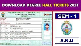 Degree 1st sem Hall tickets Released 2021download degree hall tickets [upl. by Annah]