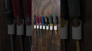 Pvc screwdriver organizer made easy 👍 like and subscribe howto diy creative shorts [upl. by Xyla]