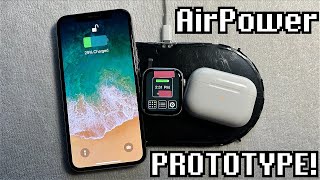 Apple AirPower Prototype  Charging an Apple Watch iPhone and AirPods  PROTO1  Apple History [upl. by Nanaj]