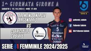 Trentino Energie Argentario  ClericiAuto Cabiate 1 giornata girone A Serie B1 femminile [upl. by Ecinad]