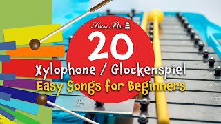 20 Easy Xylophone  Glockenspiel Songs for Beginners with Tutorials [upl. by Nnairret]