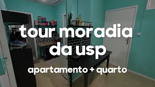 Tour pela moradia da USP  CRUSP  apartamento  meu quarto [upl. by Kask]