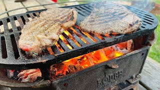 Beef Round Steak 🥩 On The Lodge Grill Home Raised [upl. by Yusuk]