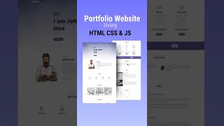 Portfolio website using HTML CSS amp JS coding webdesign htmlwebsite shorts virlshort viral [upl. by Anaylil]