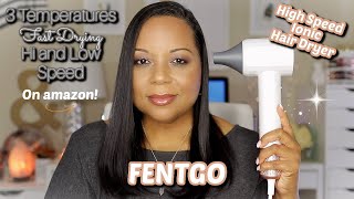 Fentgo High Speed Ionic Hair Dryer with Diffuser Professional Blow Dryer Review  On Amazon [upl. by Eelrahc9]