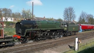 GCR Railways at work weekend featuring 92220 Evening Star amp 6960 Raveningham Hall 18 Apr 2015 [upl. by Cand]