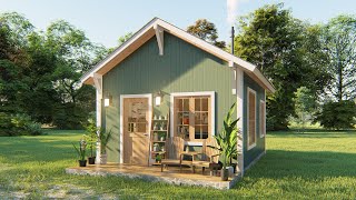 Tiny House Design 5 x 6 meters  320 sqft  This Tiny House is STUNNING [upl. by Ardnajela]